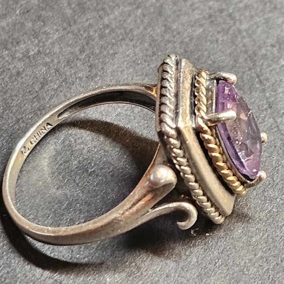 Vintage Ross Simmons 14k Gold And Sterlimg Ring. Size 8.5 - Picture 3 of 4